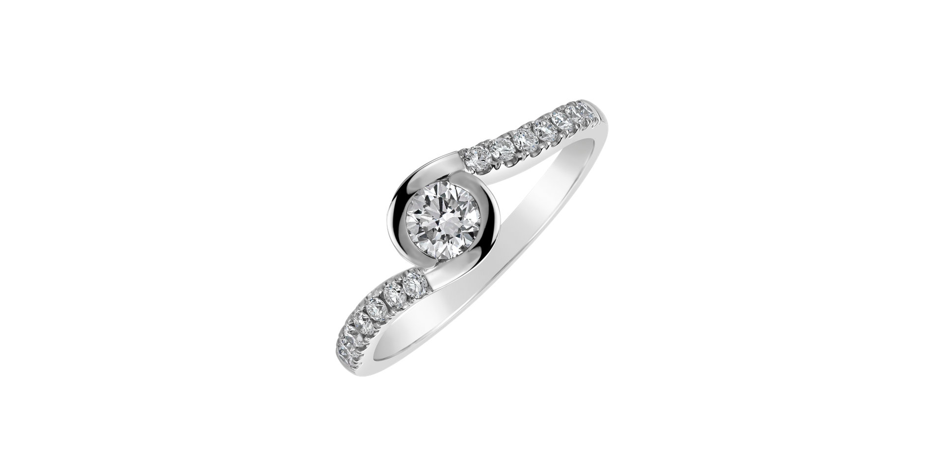 Prsteň s diamantmi Love Twist