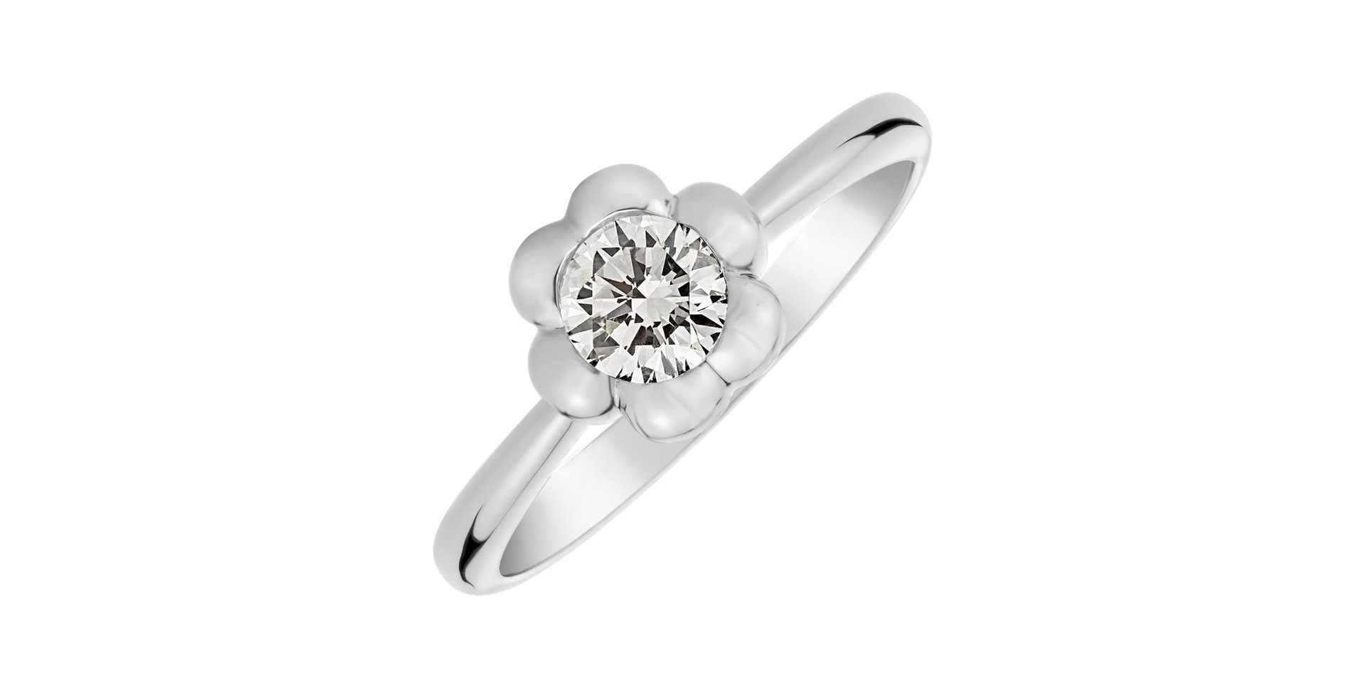 Prsteň s diamantom Blooming Love