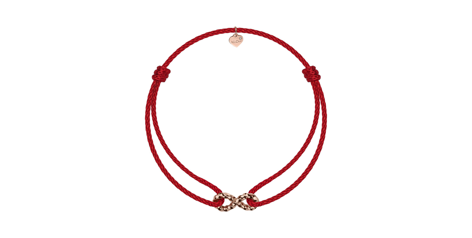 Diamantový náramok so šnúrkou Infinite life