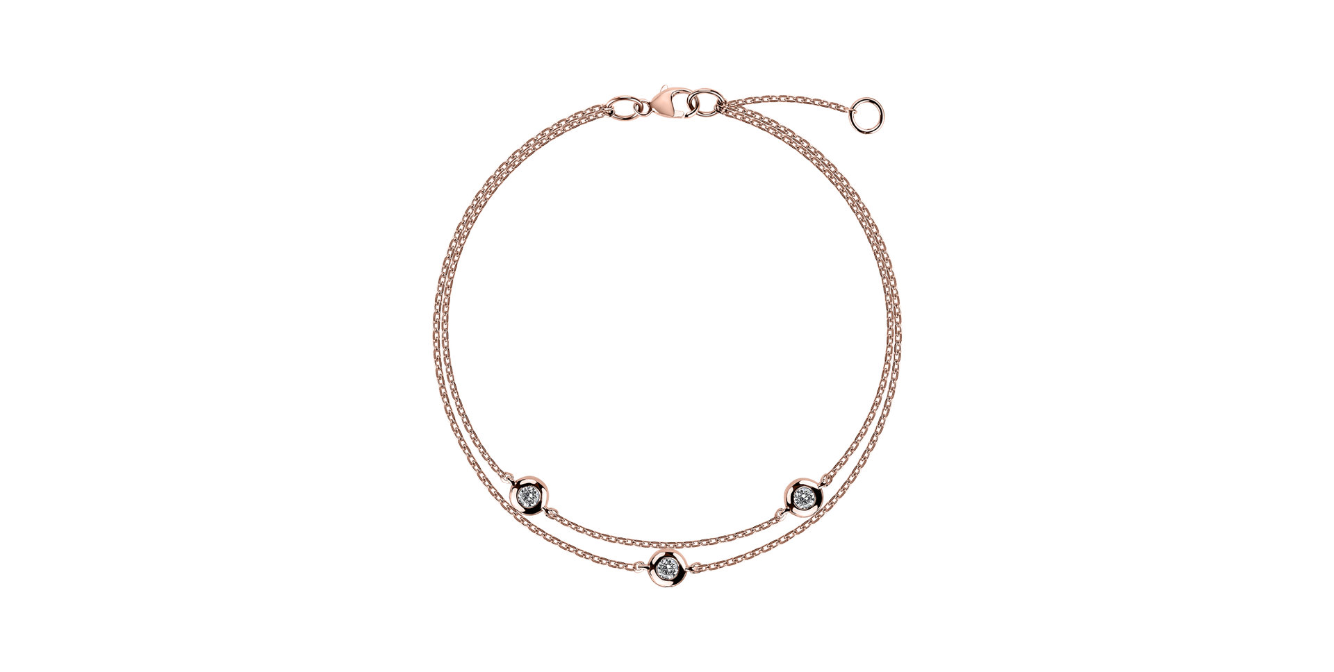 Náramok s diamantmi Double Dots