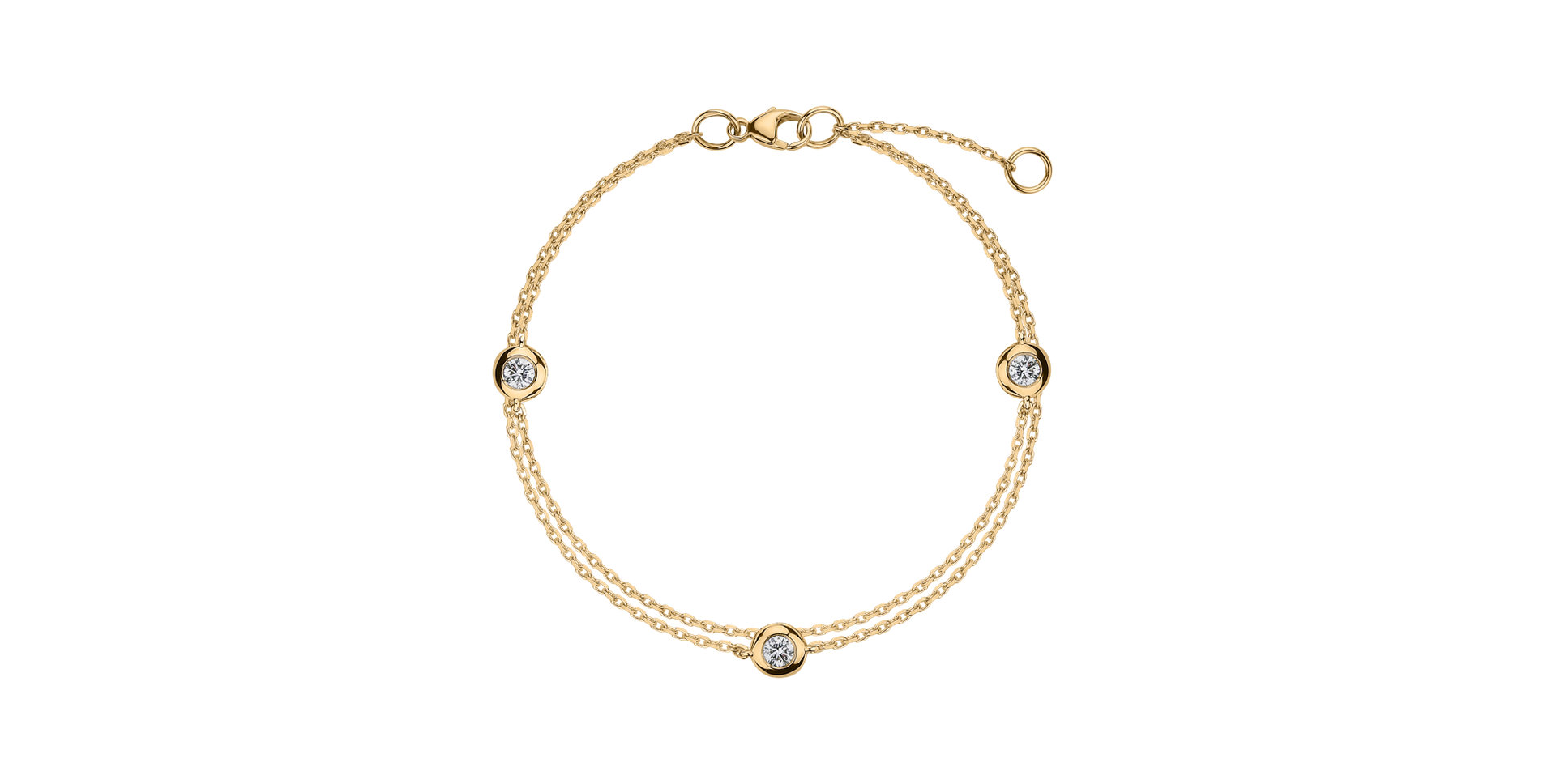 Náramok s diamantmi Double Dots