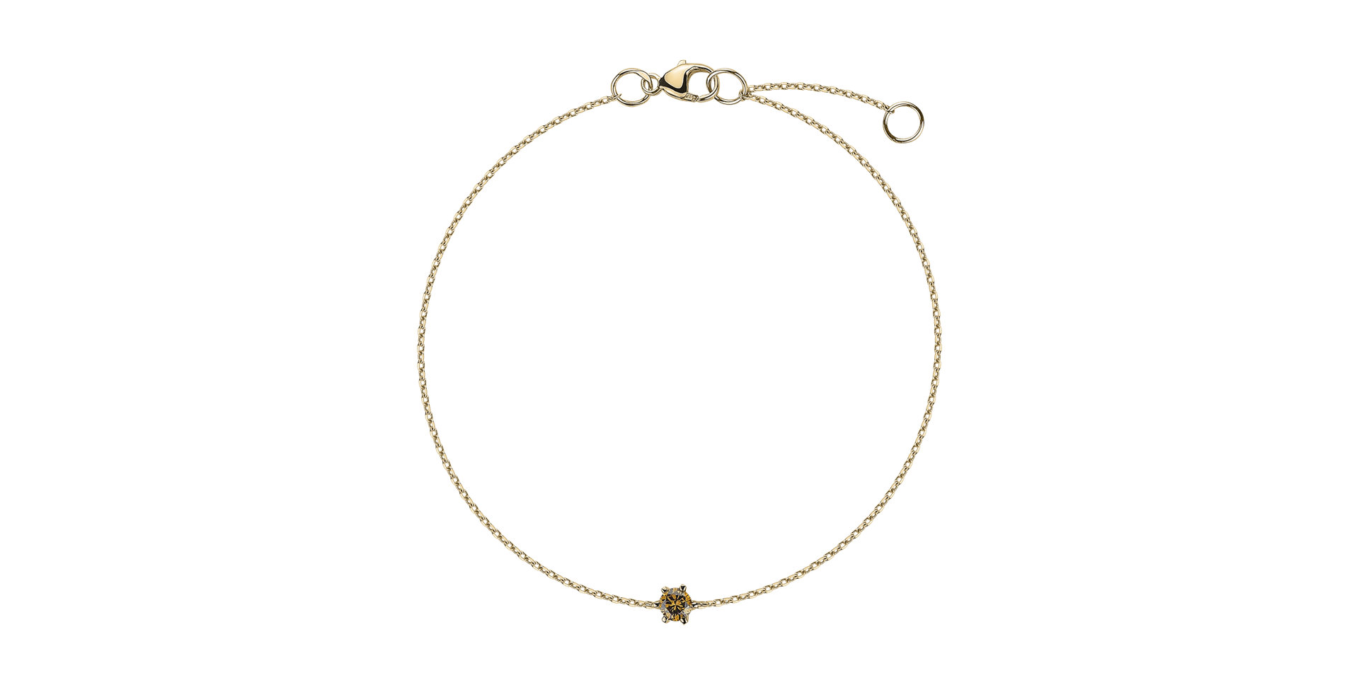 Náramok s oranžovým diamantom Essential Shine