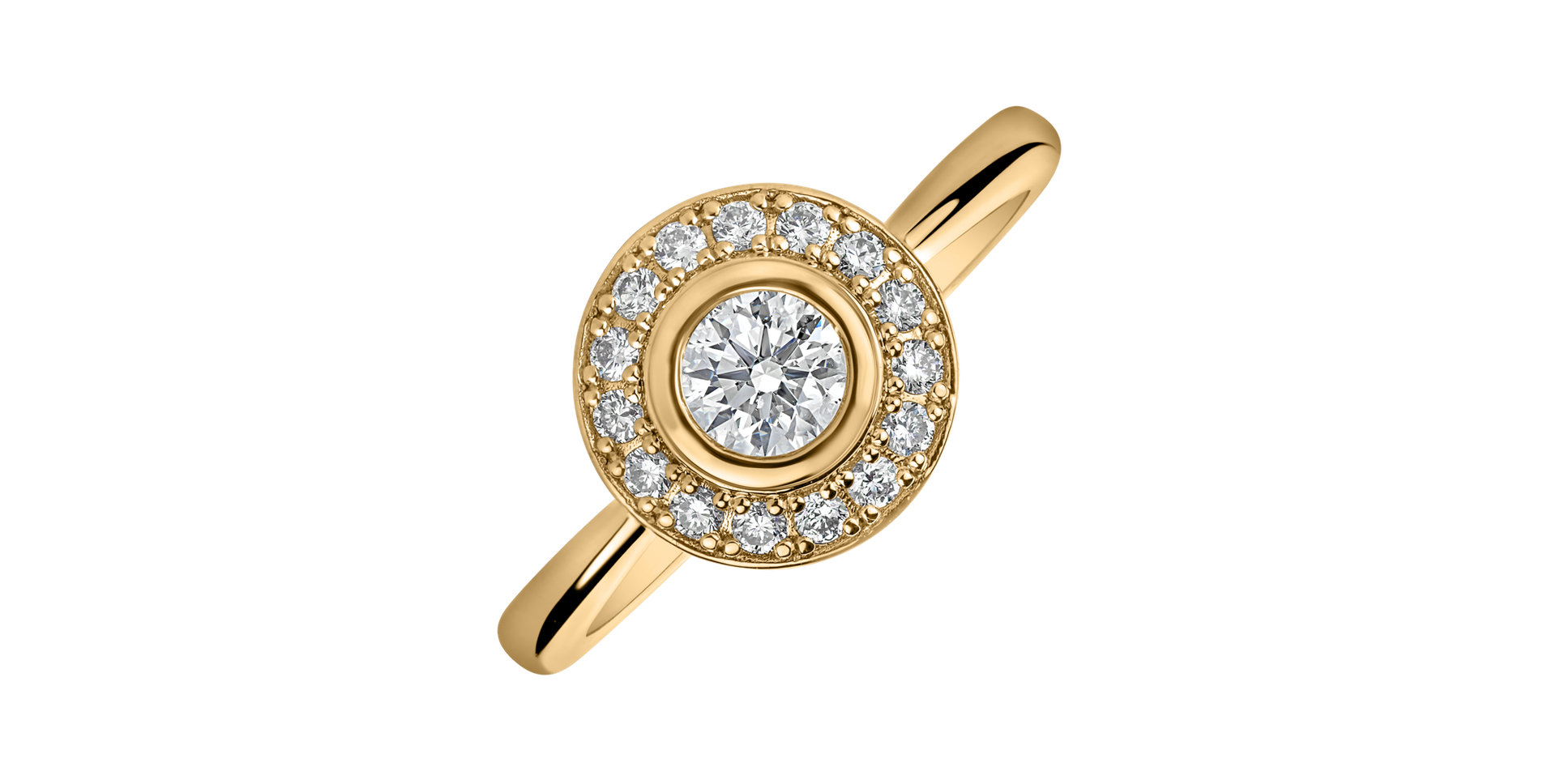 Prsteň s diamantmi Sun Highness