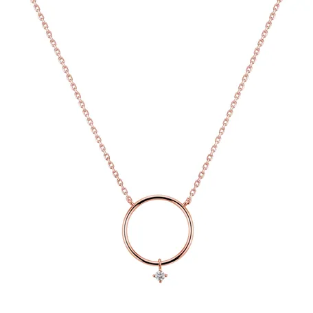 Náhrdelník s diamantom Circle of Luck
