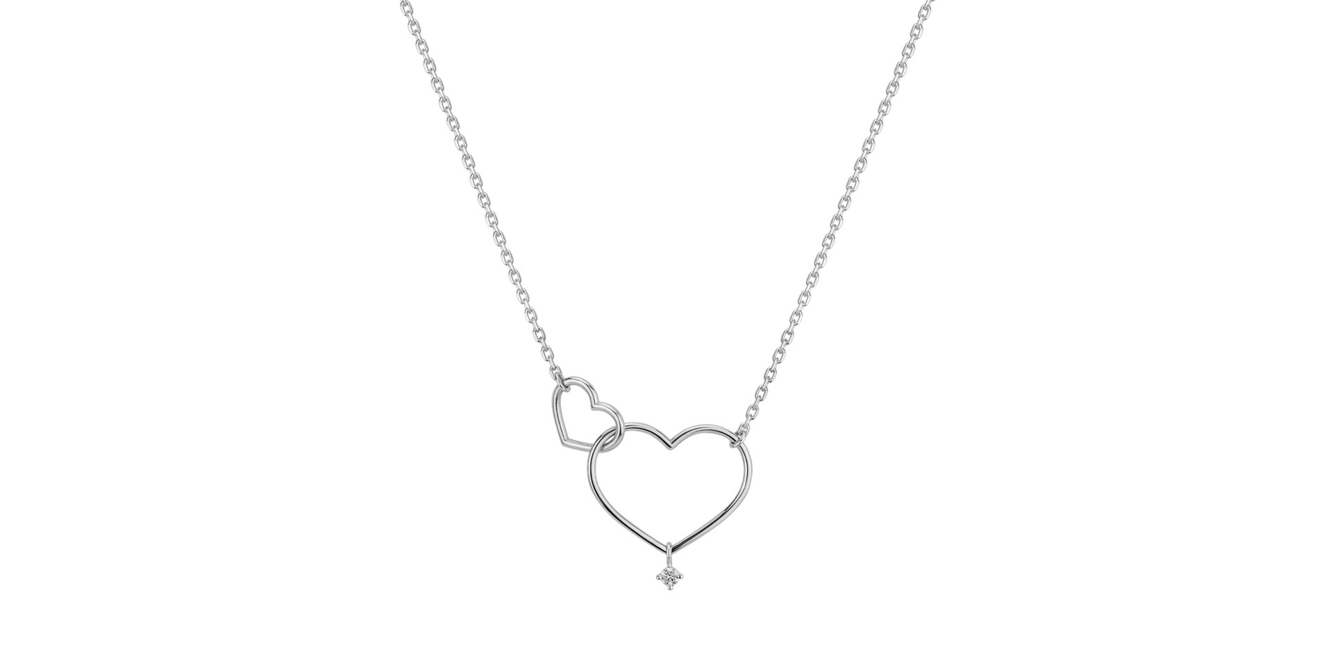 Náhrdelník s diamantom Double Love