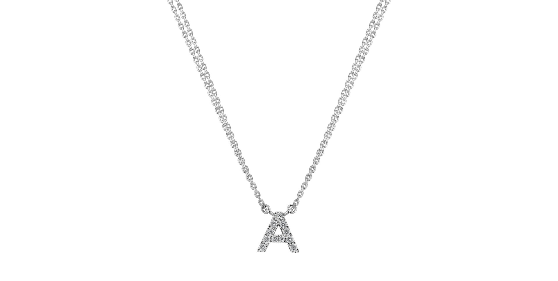 Náhrdelník s diamantmi Shiny Alphabet