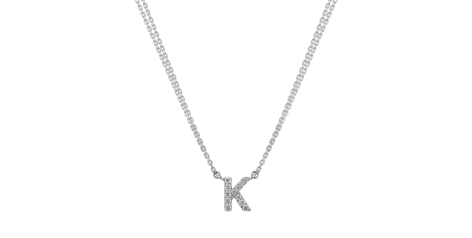 Náhrdelník s diamantmi Shiny Alphabet
