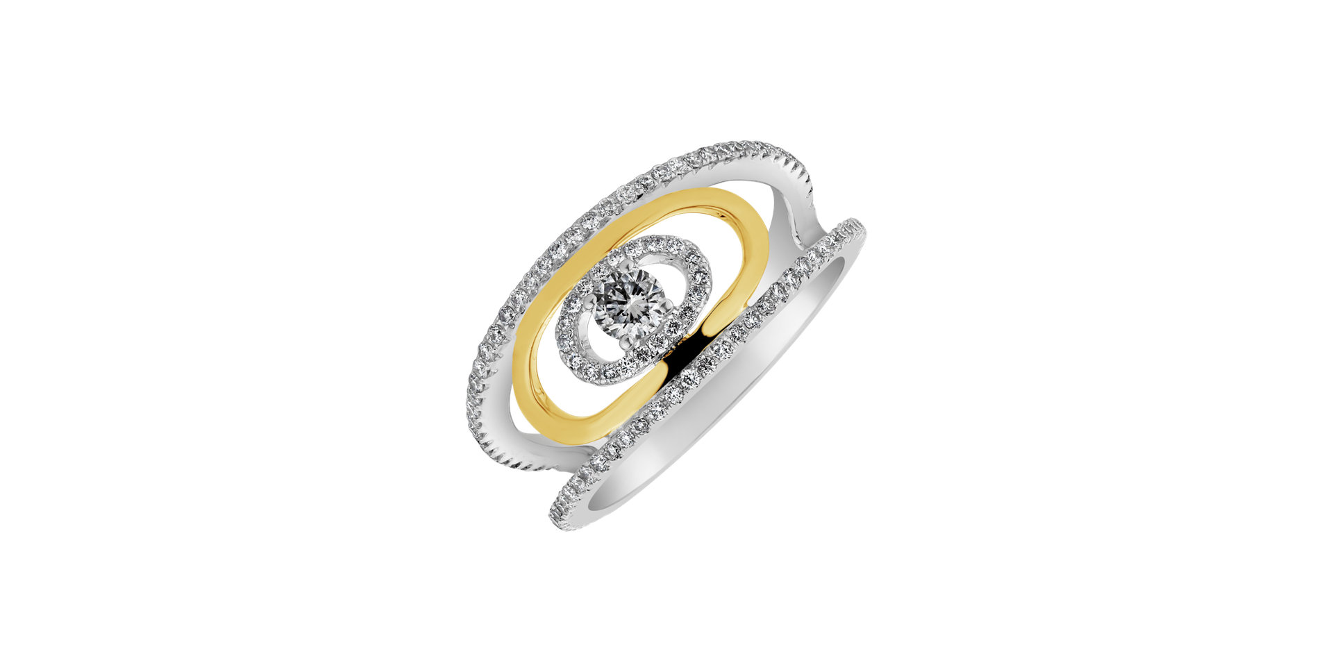 Prsteň s diamantmi Exlusive Layers