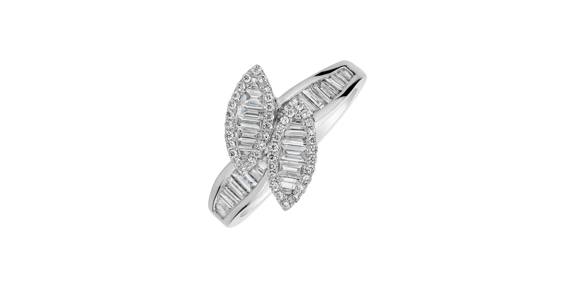 Prsteň s diamantmi Glossy Wings