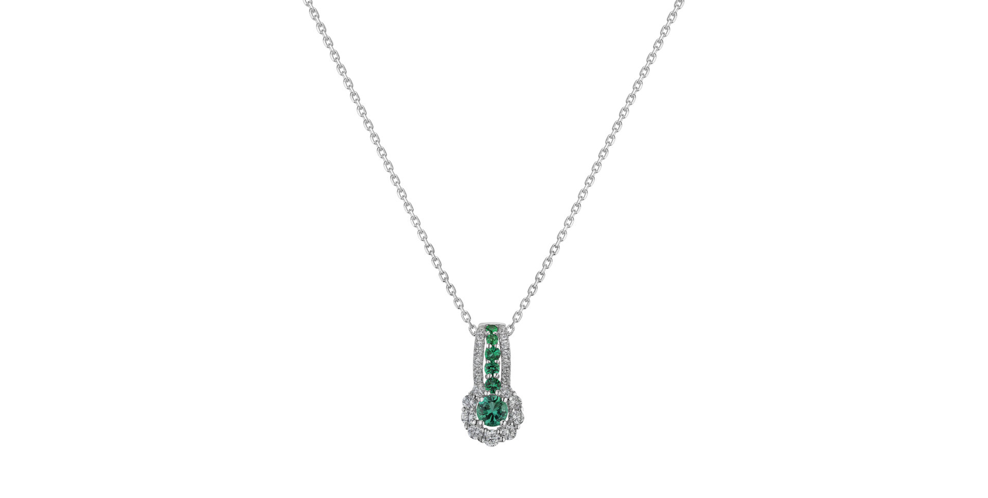 Přívěsok so smaragdmi a diamantmi Liana la Green