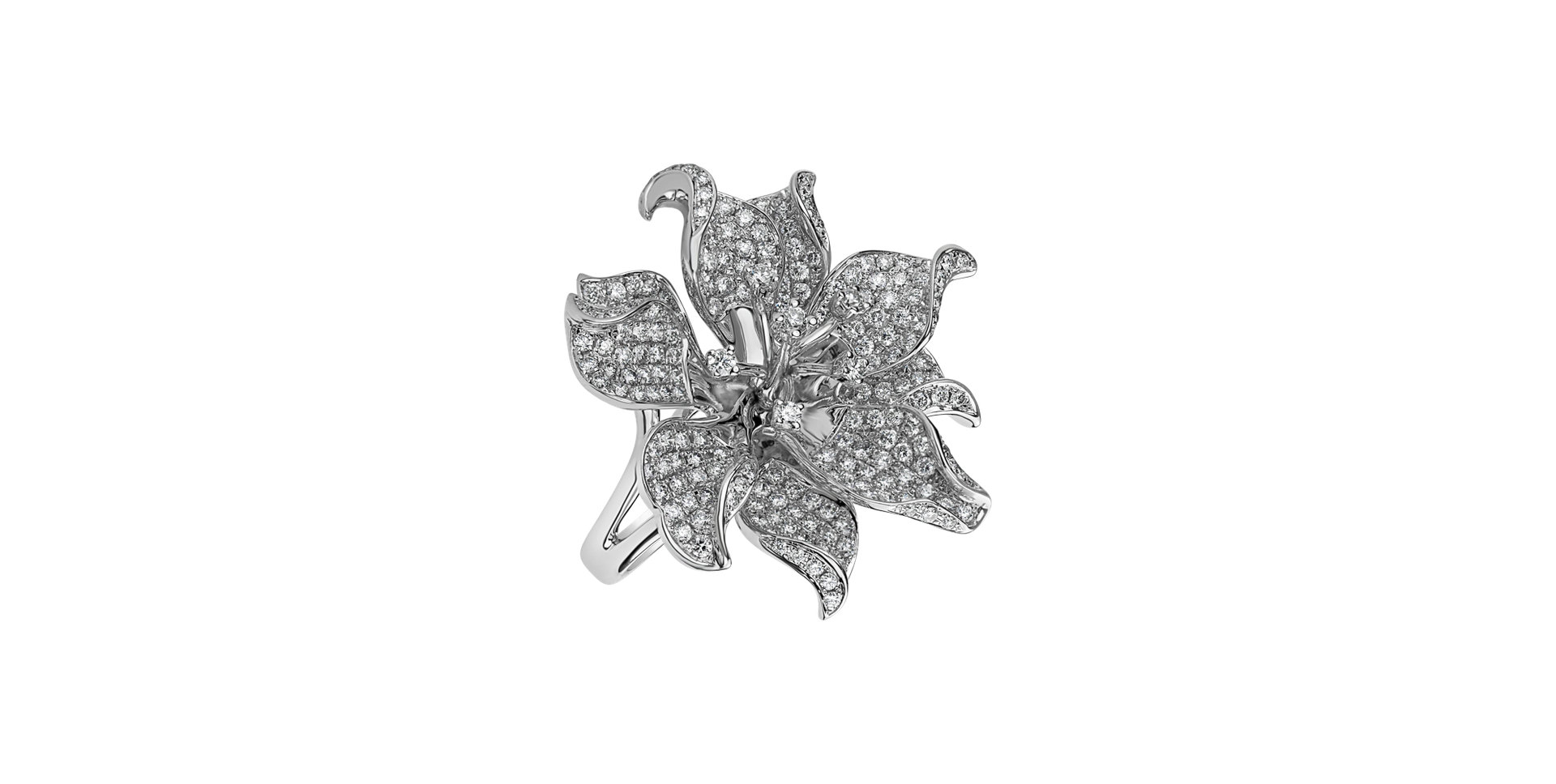 Prsteň s diamantmi Royal Flower