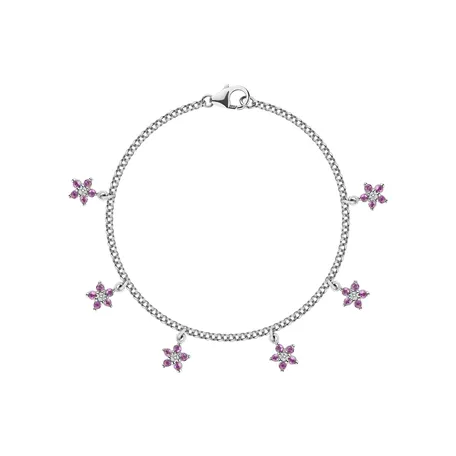 Dětský Náramok s diamantmi a zafírmi Sweet Blossoms