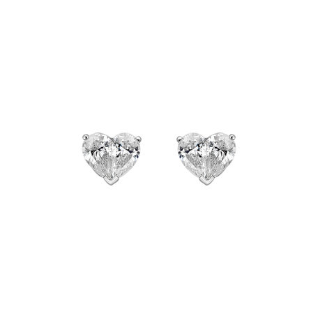 Náušnice s diamantmi Cold Heart