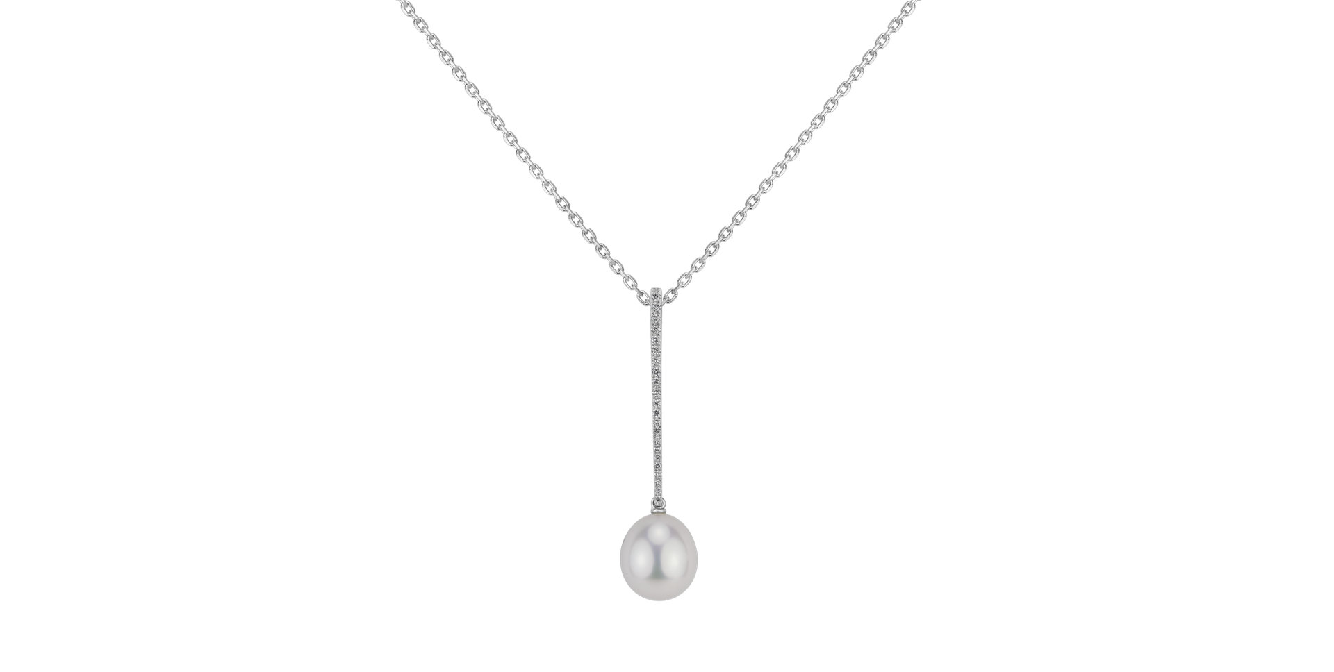 Přívěsok s perlou a diamantmi Ocean Drop