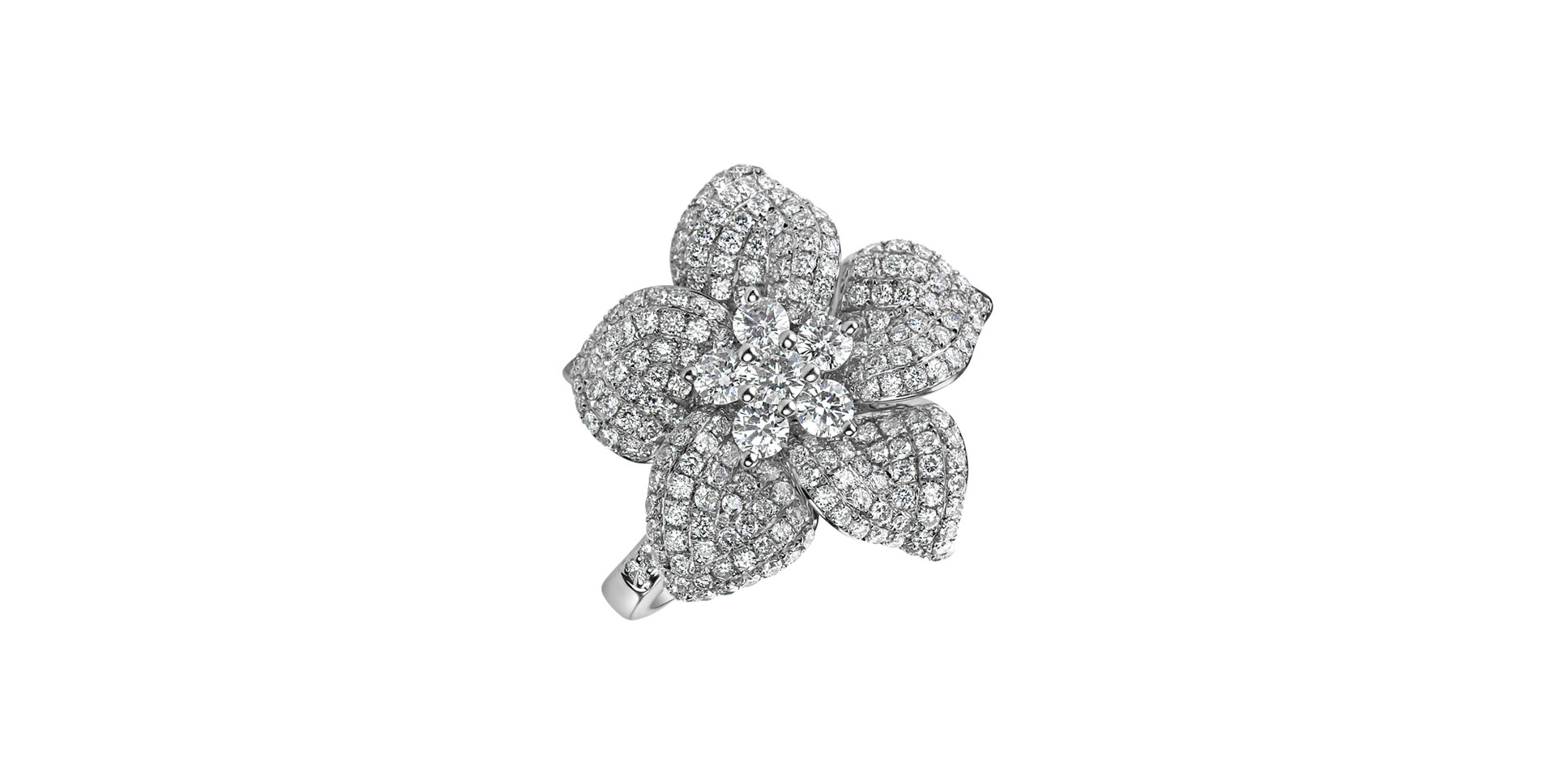 Prsteň s diamantmi Moonlight Flower