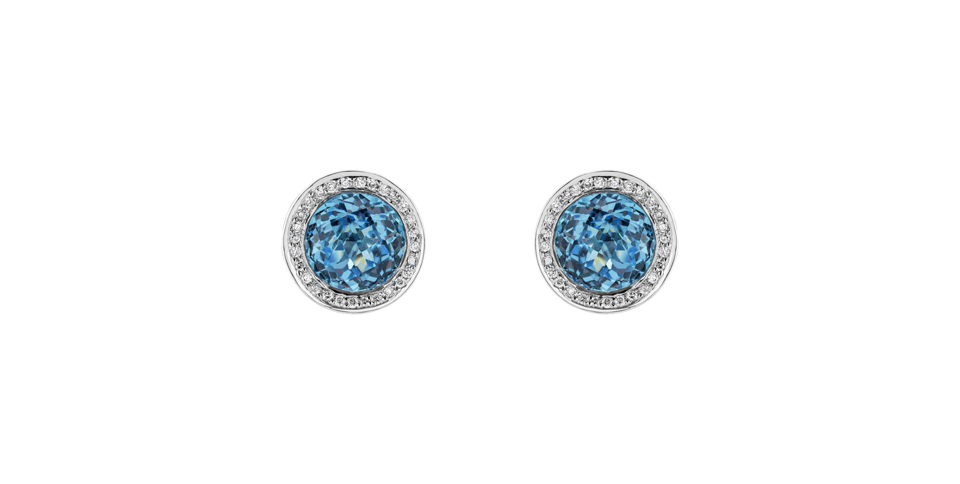 Náušnice s topásom a diamantmi Monde