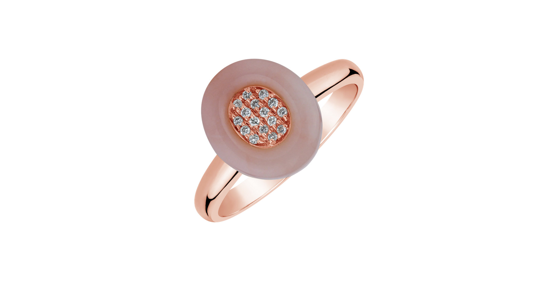 Prsteň s diamantmi a opálom Viridescent