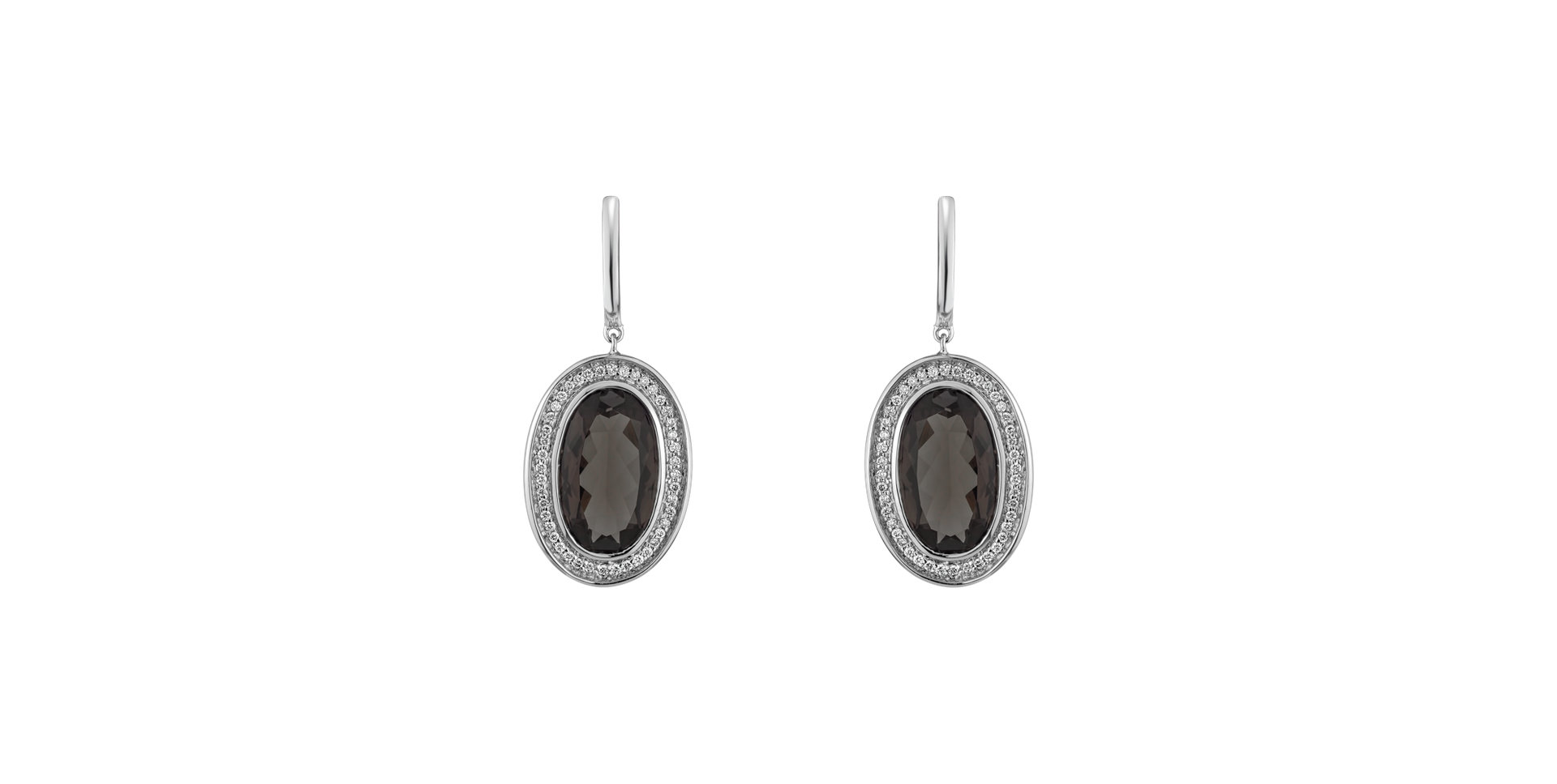 Náušnice s quartzom a diamantmi Melissa