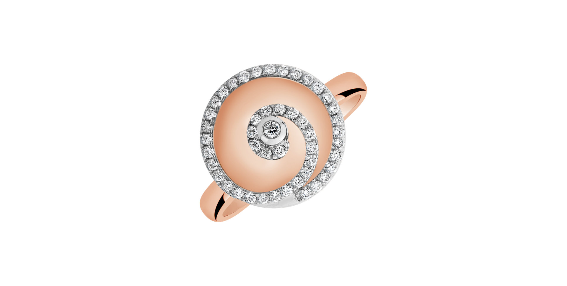 Prsteň s diamantmi Shiny Spiral