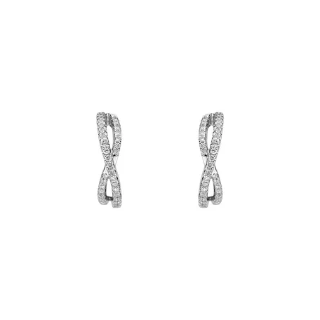 Náušnice s diamantmi Eternity Elegance