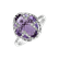 Prsteň s ametystom a diamantmi Ayla4