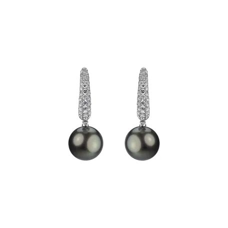 Náušnice s perlou a diamantmi Pearl Poem