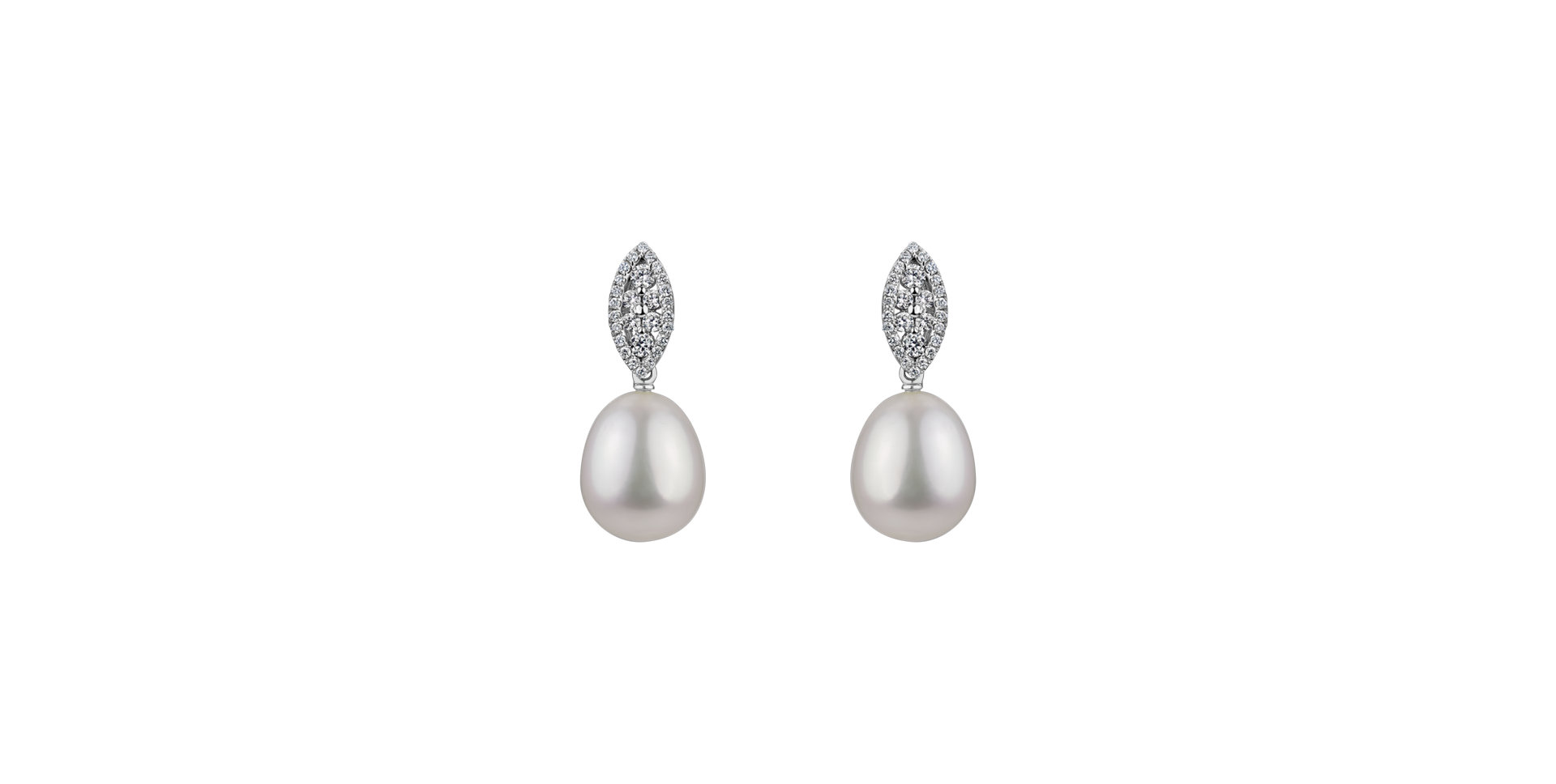 Náušnice s perlou a diamantmi Pearls for Nina