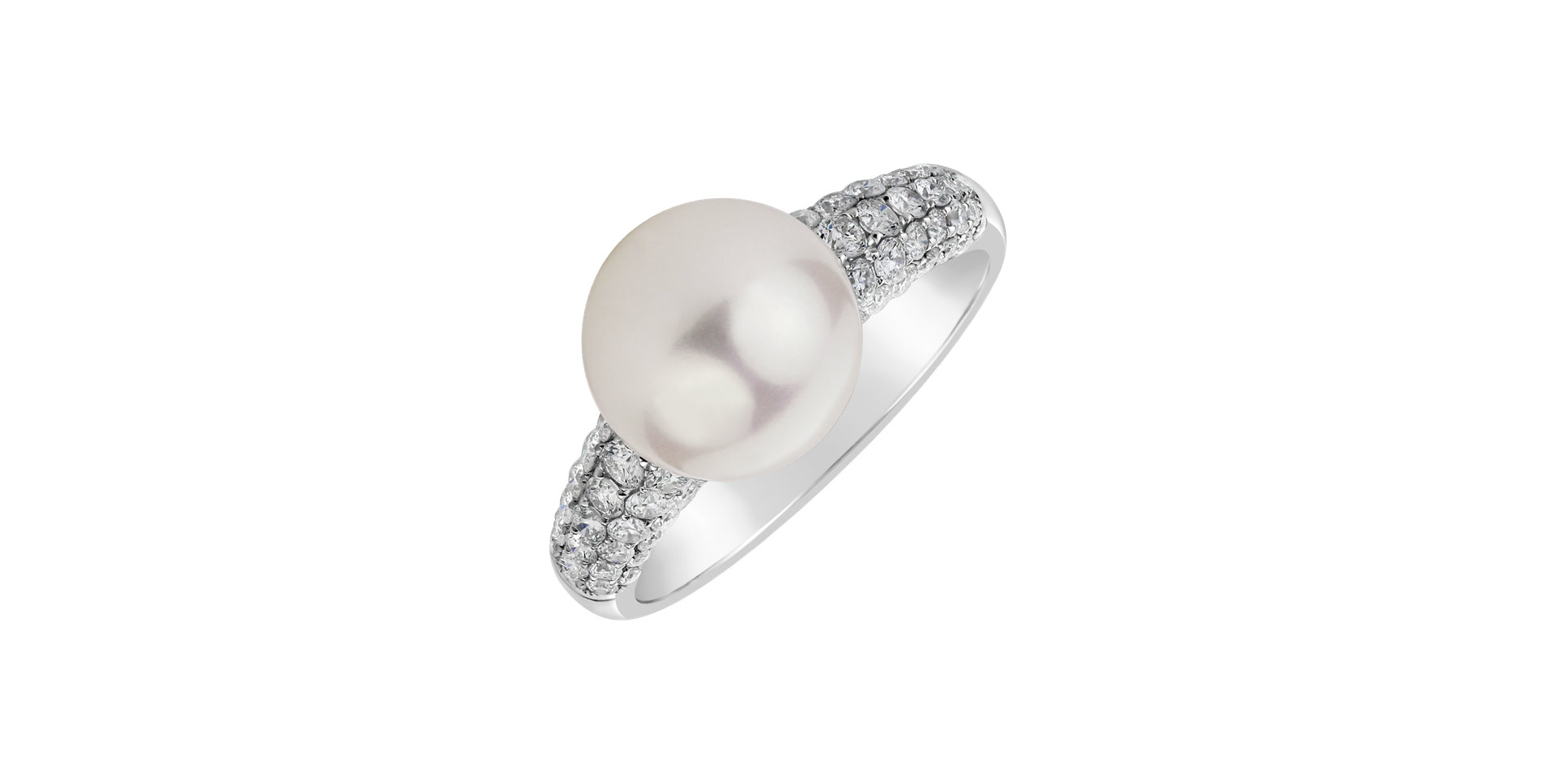 Prsteň s perlou a diamantmi Ocean Foam