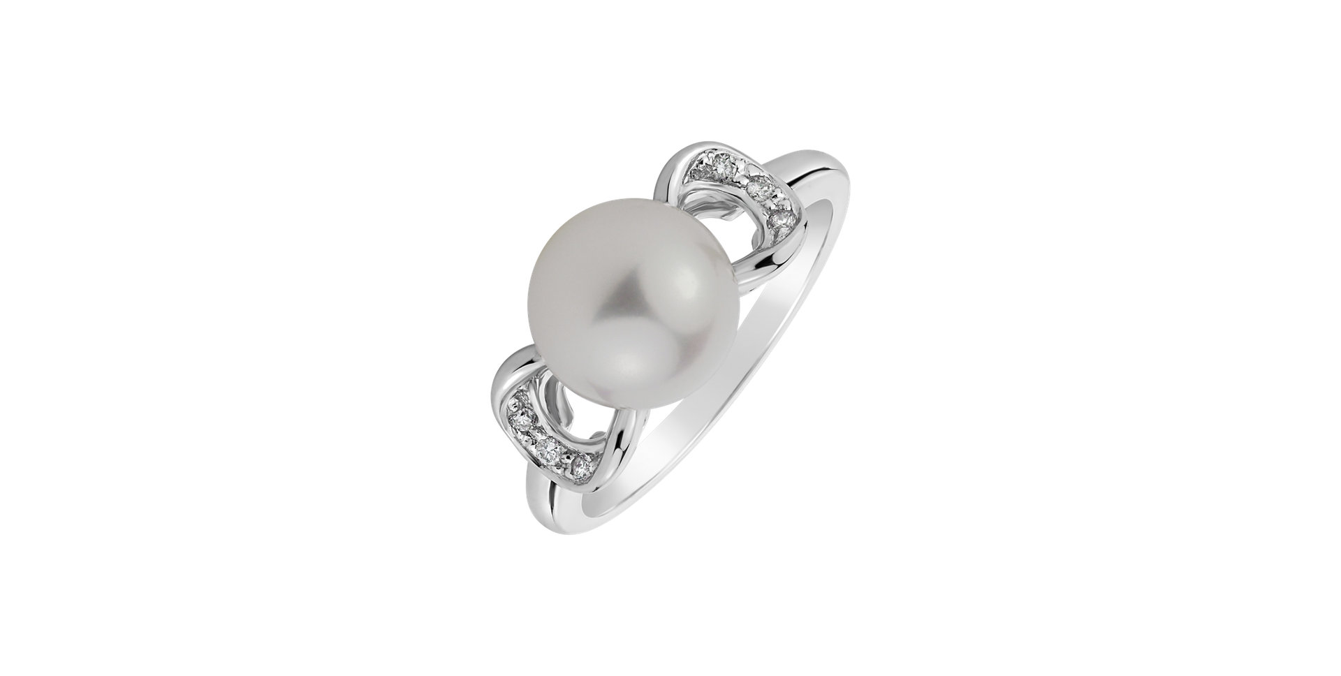 Prsteň s perlou a diamantmi Pearl Passion