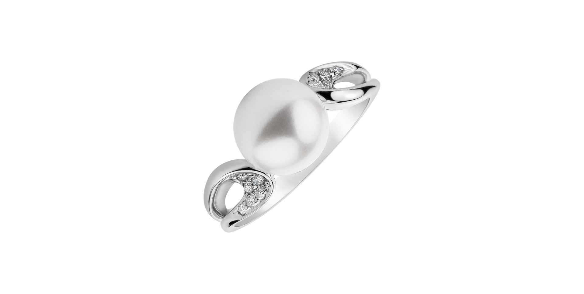 Prsteň s perlou a diamantmi Oceans Light