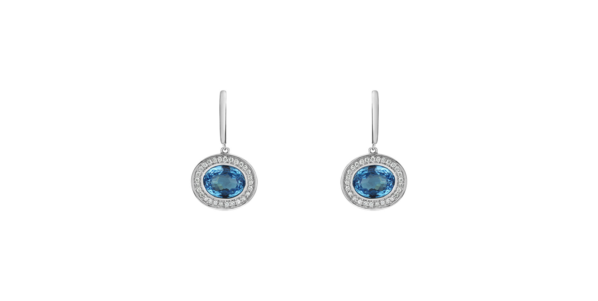 Náušnice s topásom a diamantmi Ariella