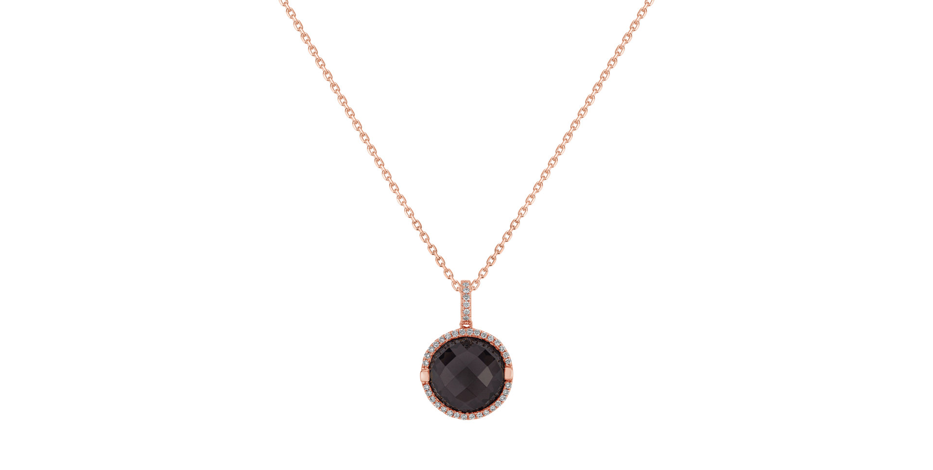 Přívěsok s řetízkom s quartzom a diamantmi Charmed Delight