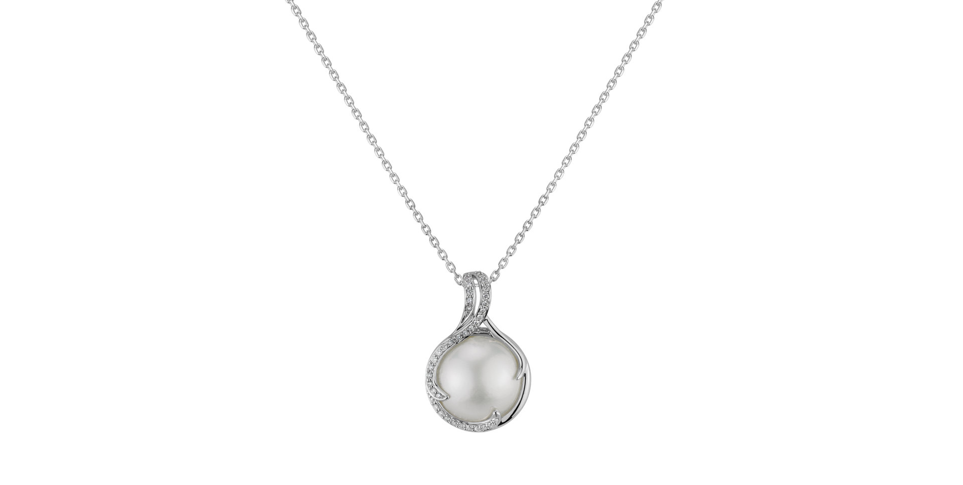 Přívěsok s perlou a diamantmi Venus Spell