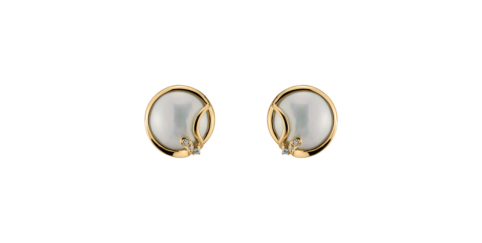 Náušnice s perlou a diamantom Dazzling Ocean