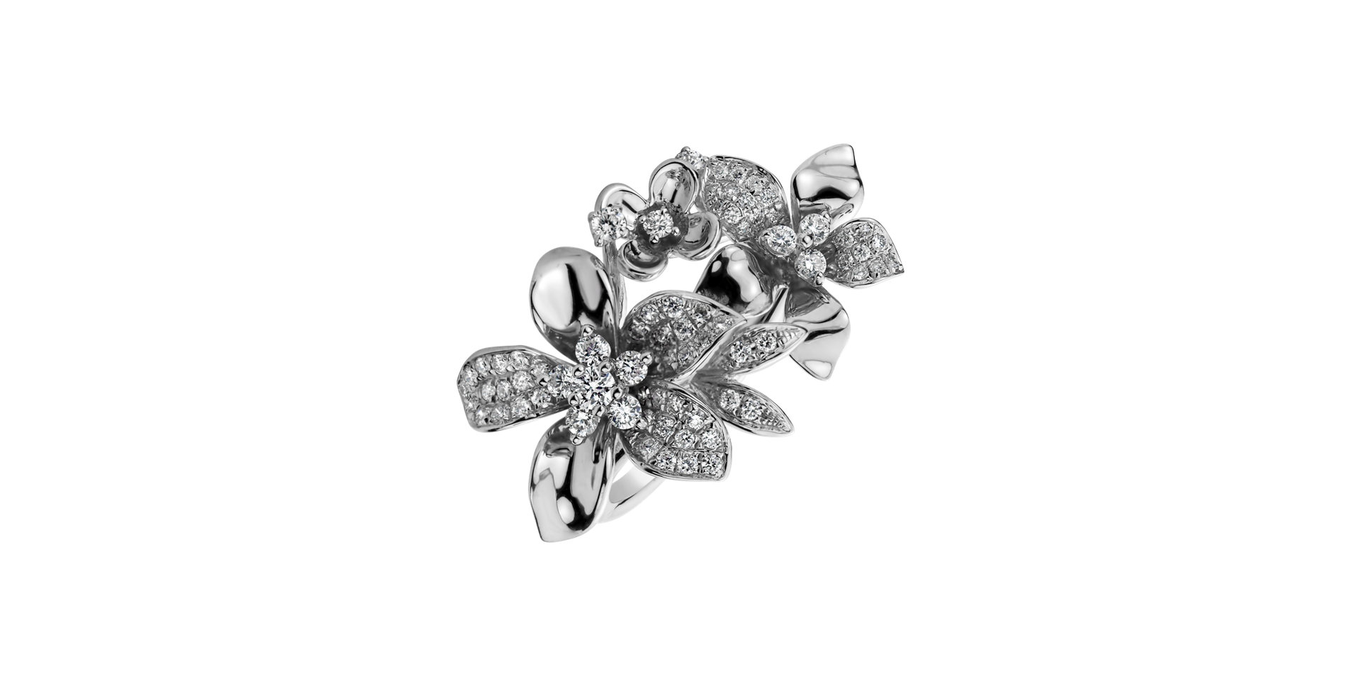 Prsteň s diamantmi Floral Envy