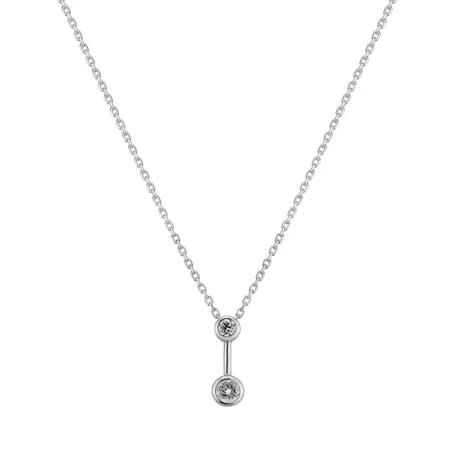 Přívěsok s řetízkom a diamantmi Simple Wish