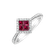 Prsteň s rubínmi a diamantmi Ninfe4