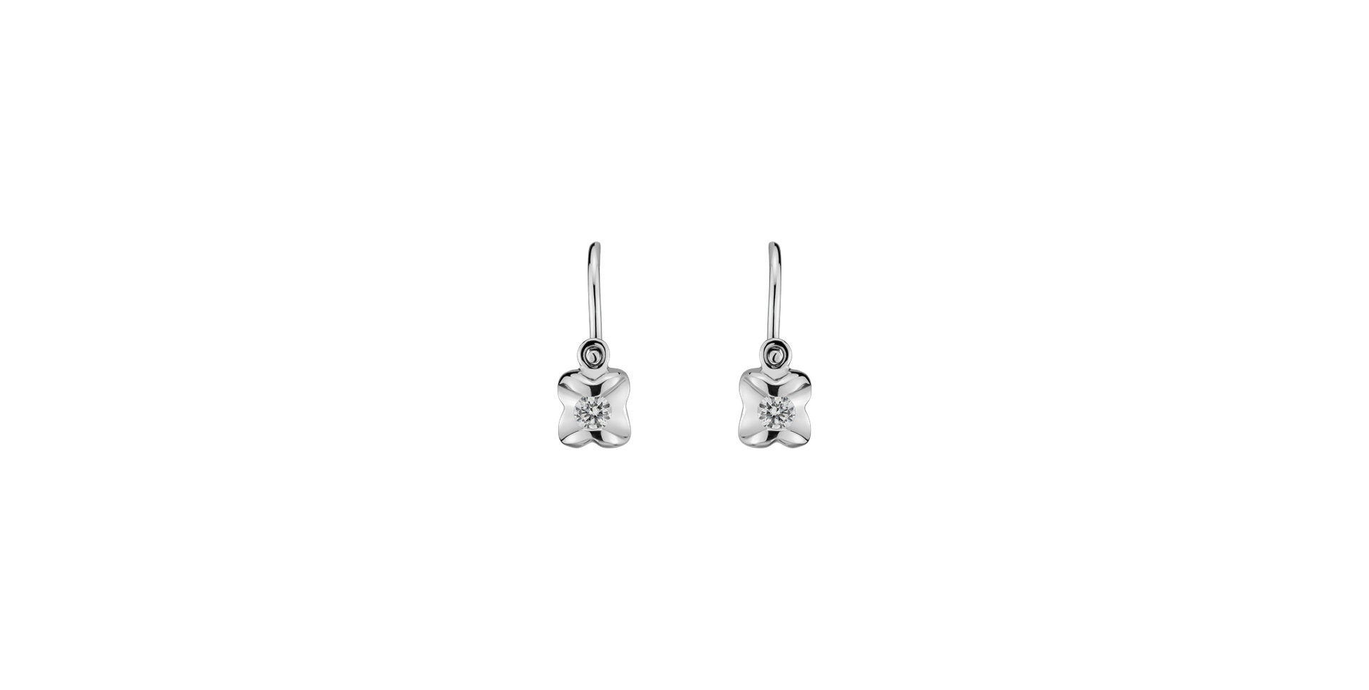 Detské náušnice s diamantom Cute Charm