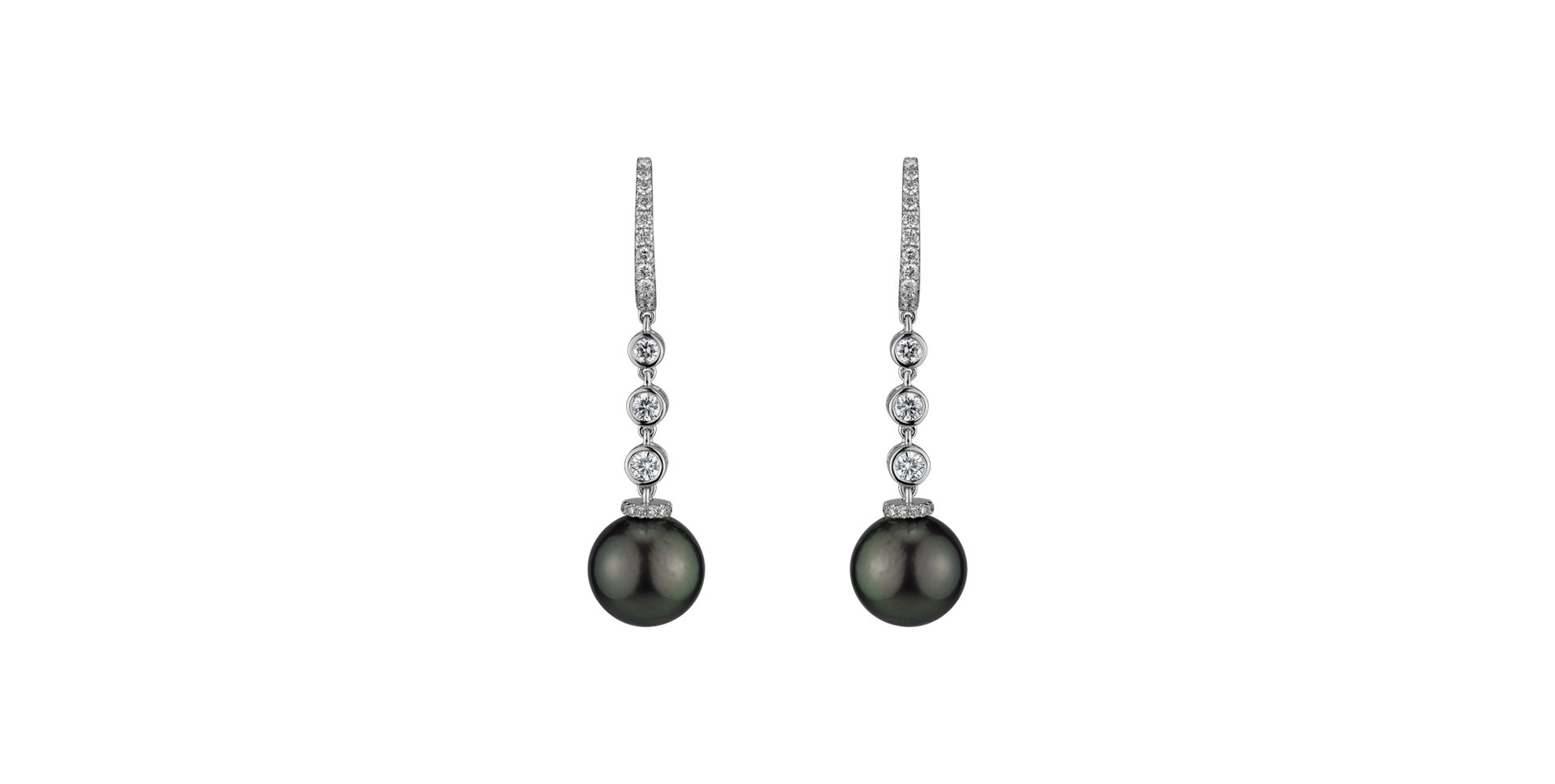 Náušnice s perlou a diamantmi Azazia