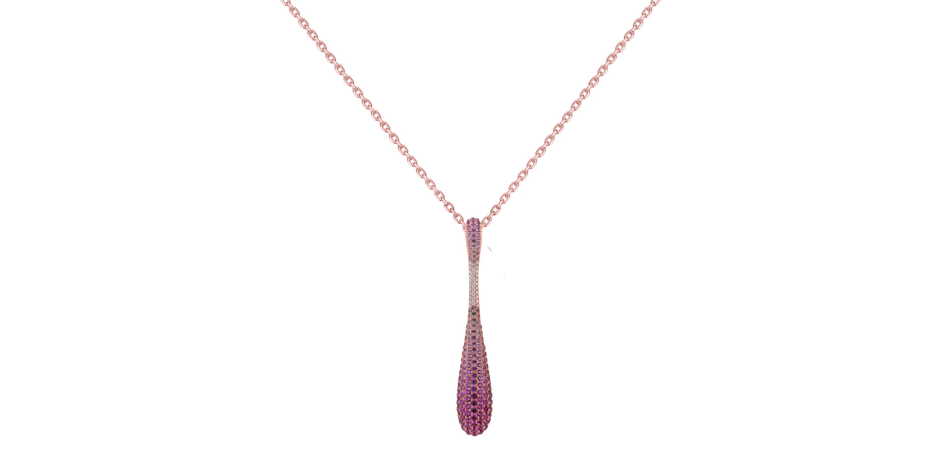Přívěsok s diamantmi a zafírmi Blossom