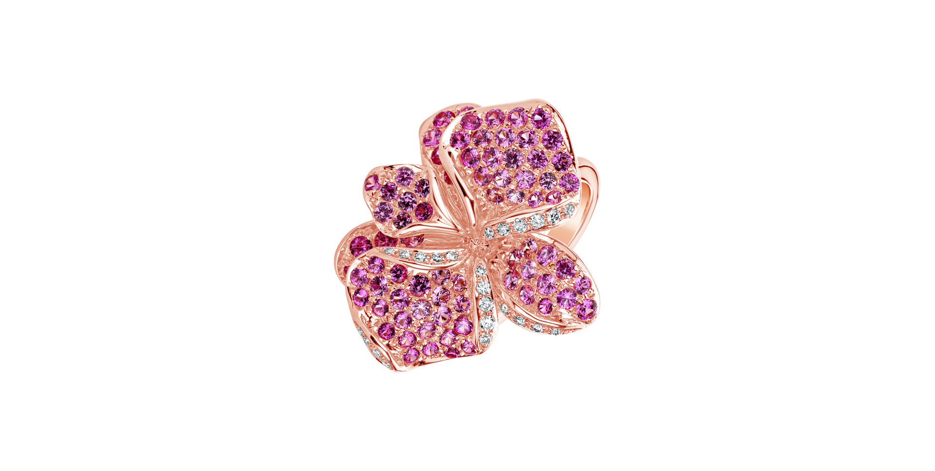 Prsteň s diamantmi a zafírmi Samantha