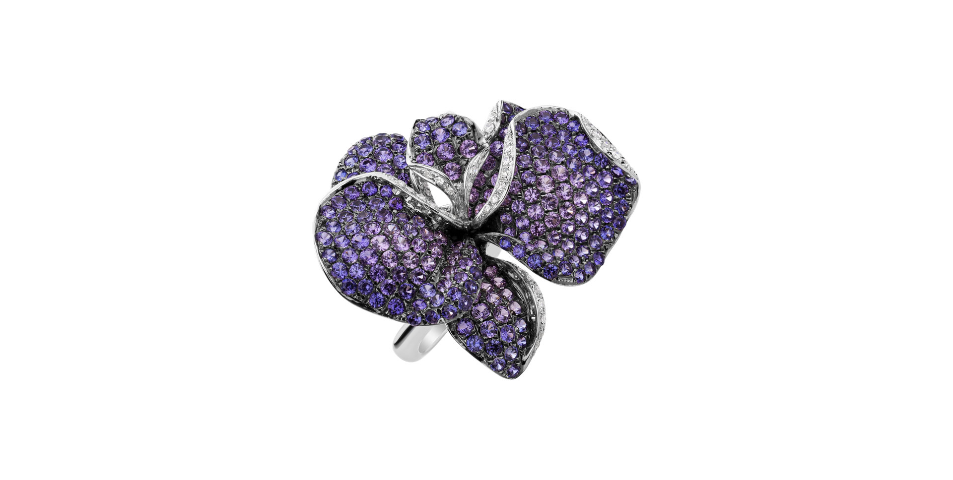 Prsteň s diamantmi a zafírmi Star Orchid