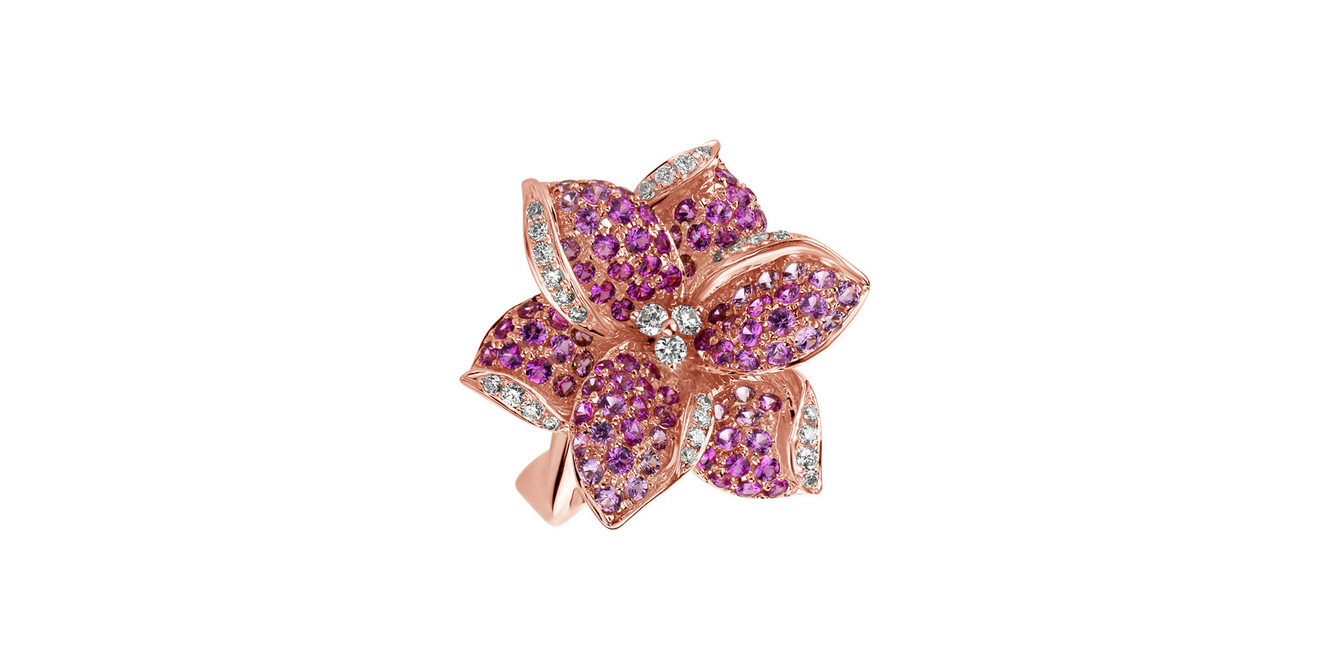 Prsteň s diamantmi a zafírmi Delicious Jasmine