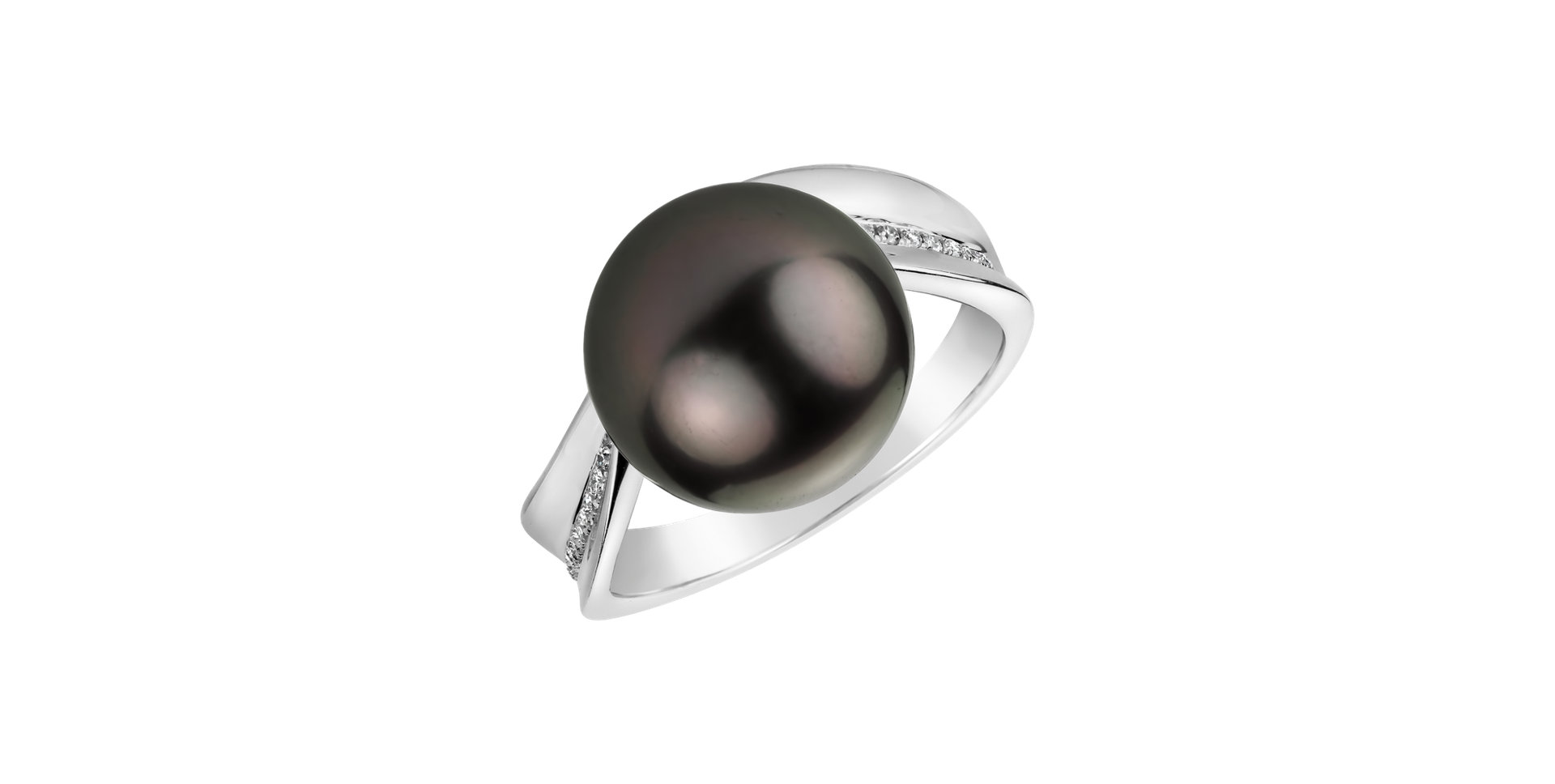 Prsteň s perlou a diamantmi Zaki