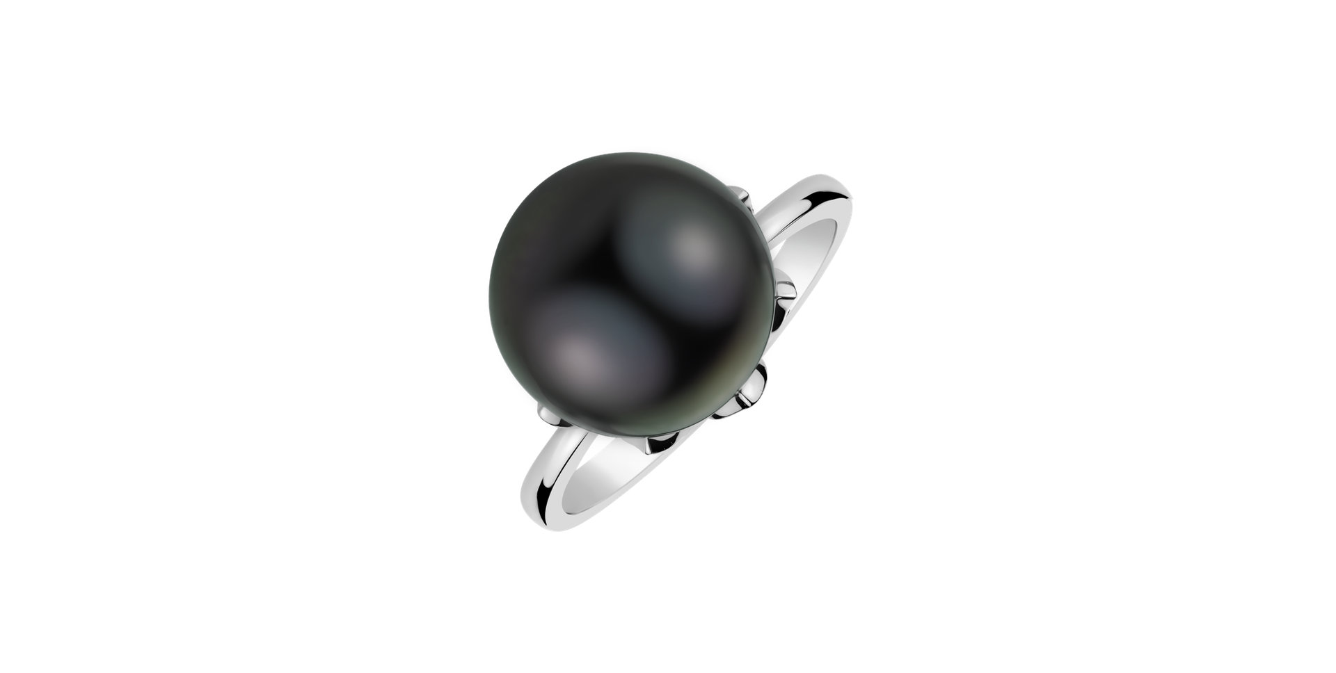 Prsteň s perlou a diamantmi Delicious Pearl