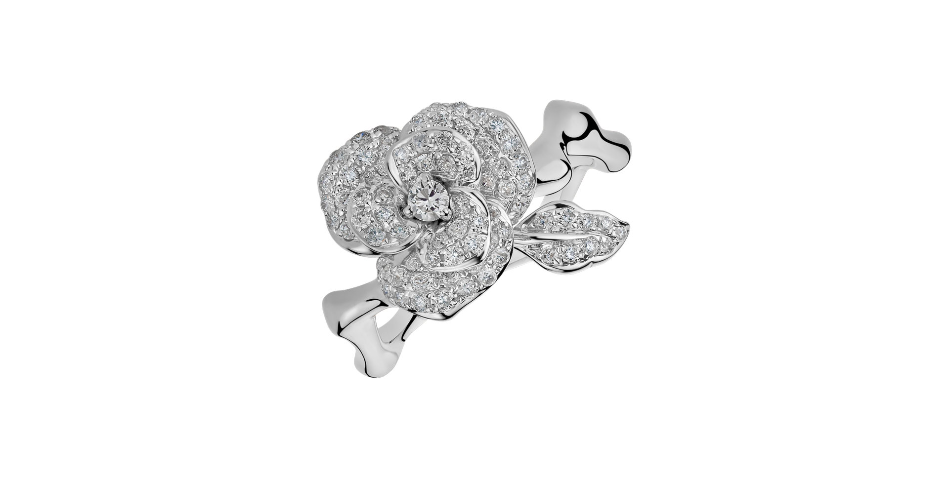 Prsteň s diamantmi Queen Flora
