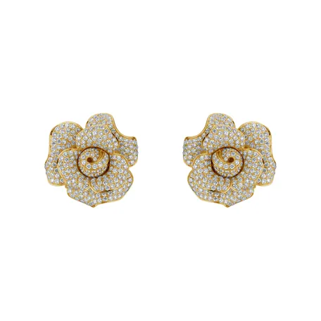 Náušnice s diamantmi Flower Treasure
