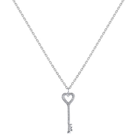Přívěsok s diamantmi Heart Key