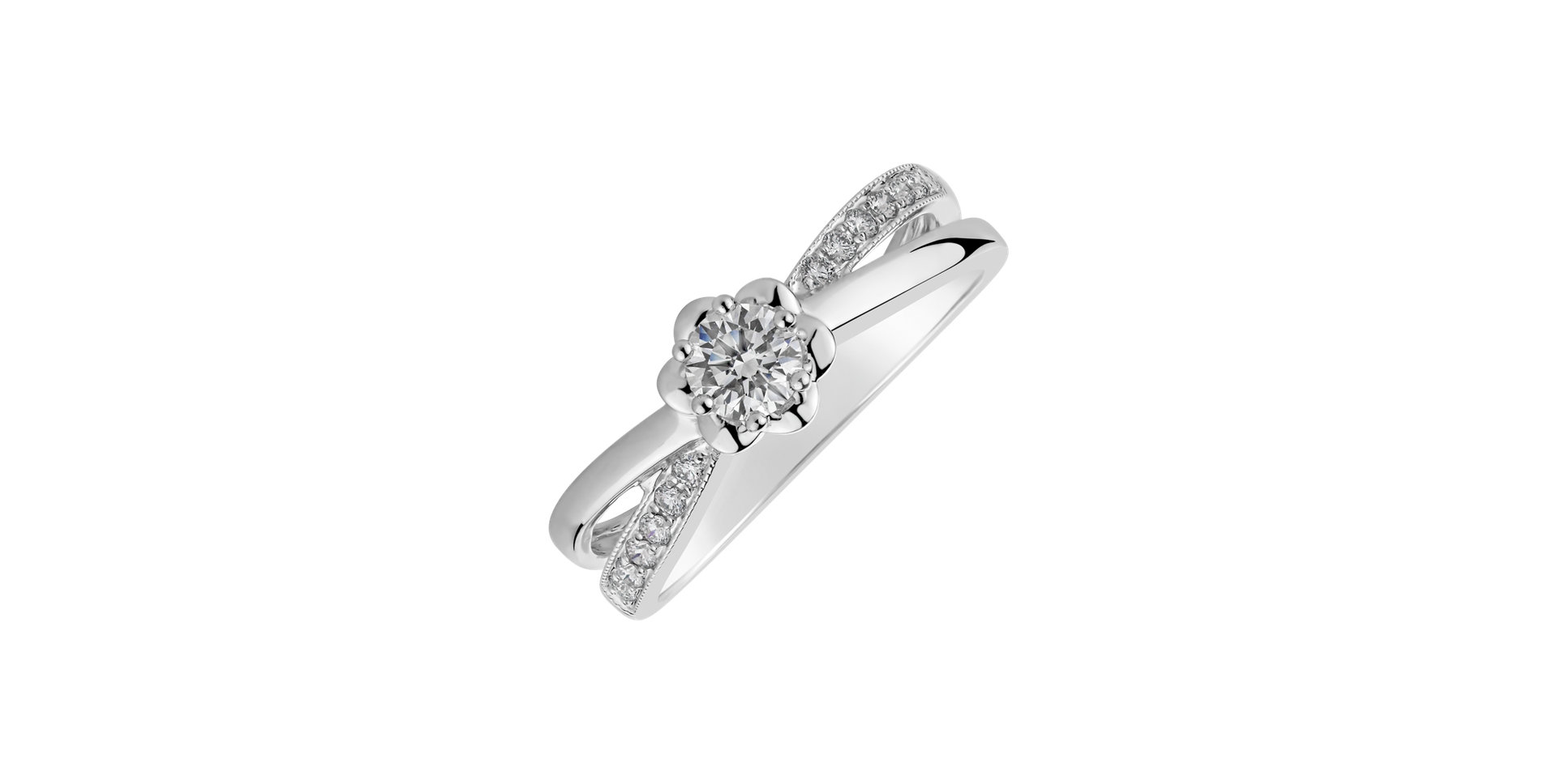 Prsteň s diamantmi Floral Rest