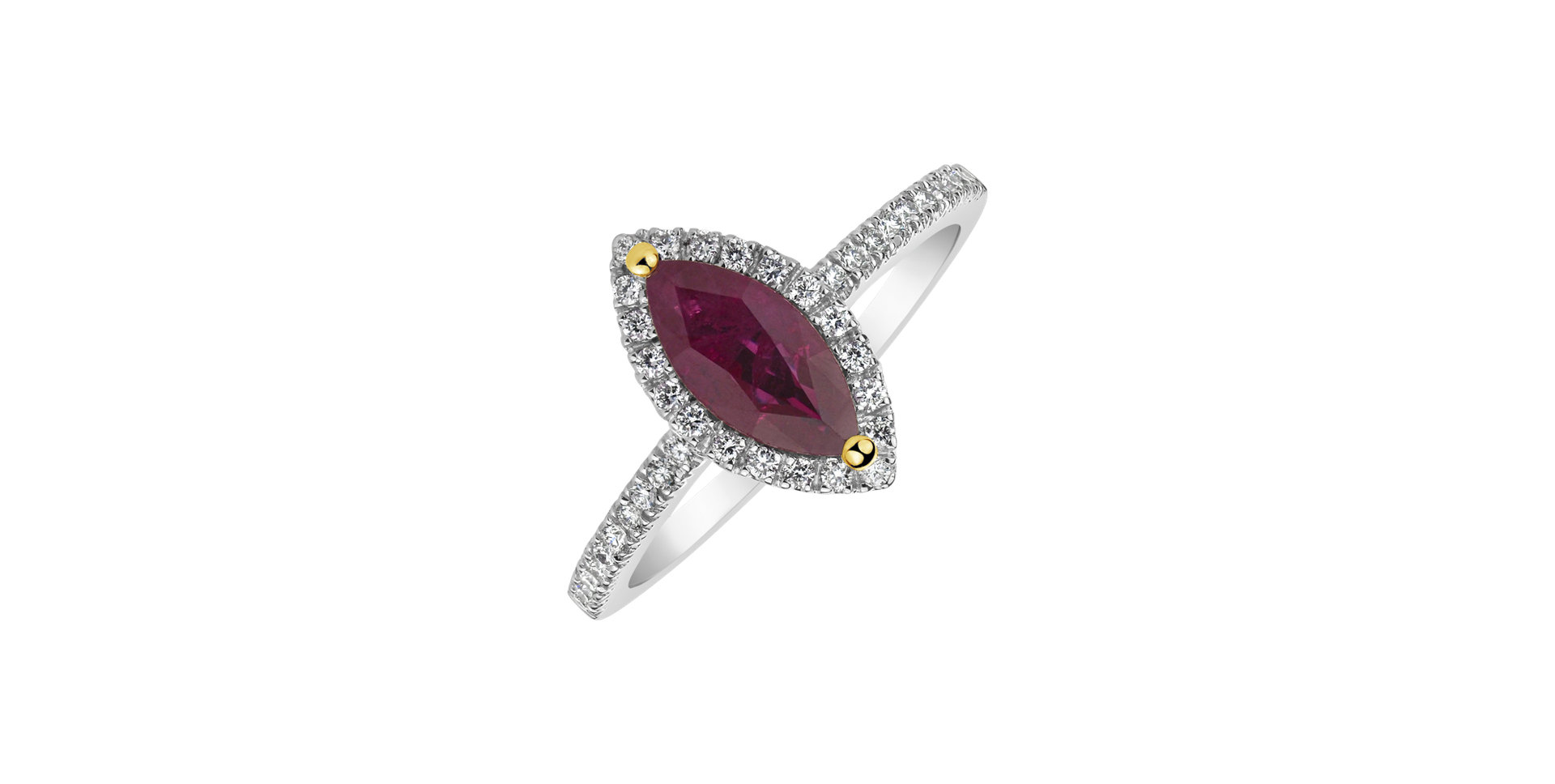 Prsteň s rubínom a diamantmi Scarlet Highness